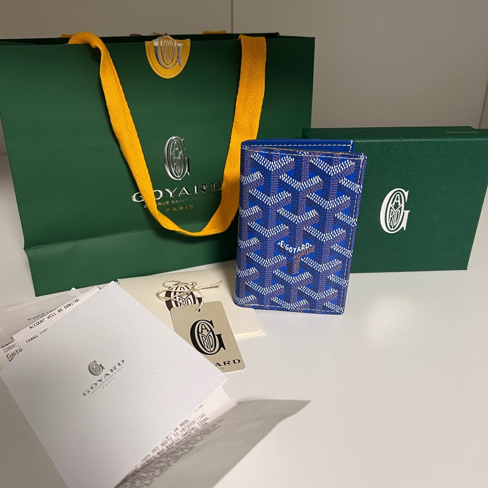 Goyard Saint-Pierre card wallet blue